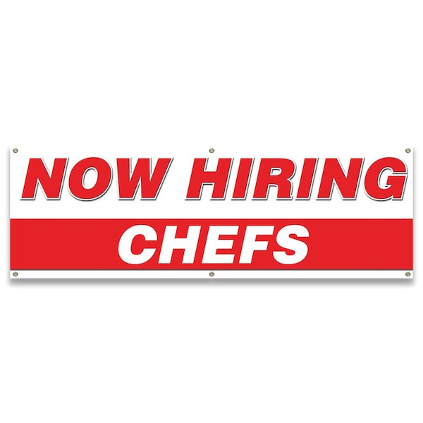 Now Hiring Chefs Banner Apply Inside Accepting Application Single Sided